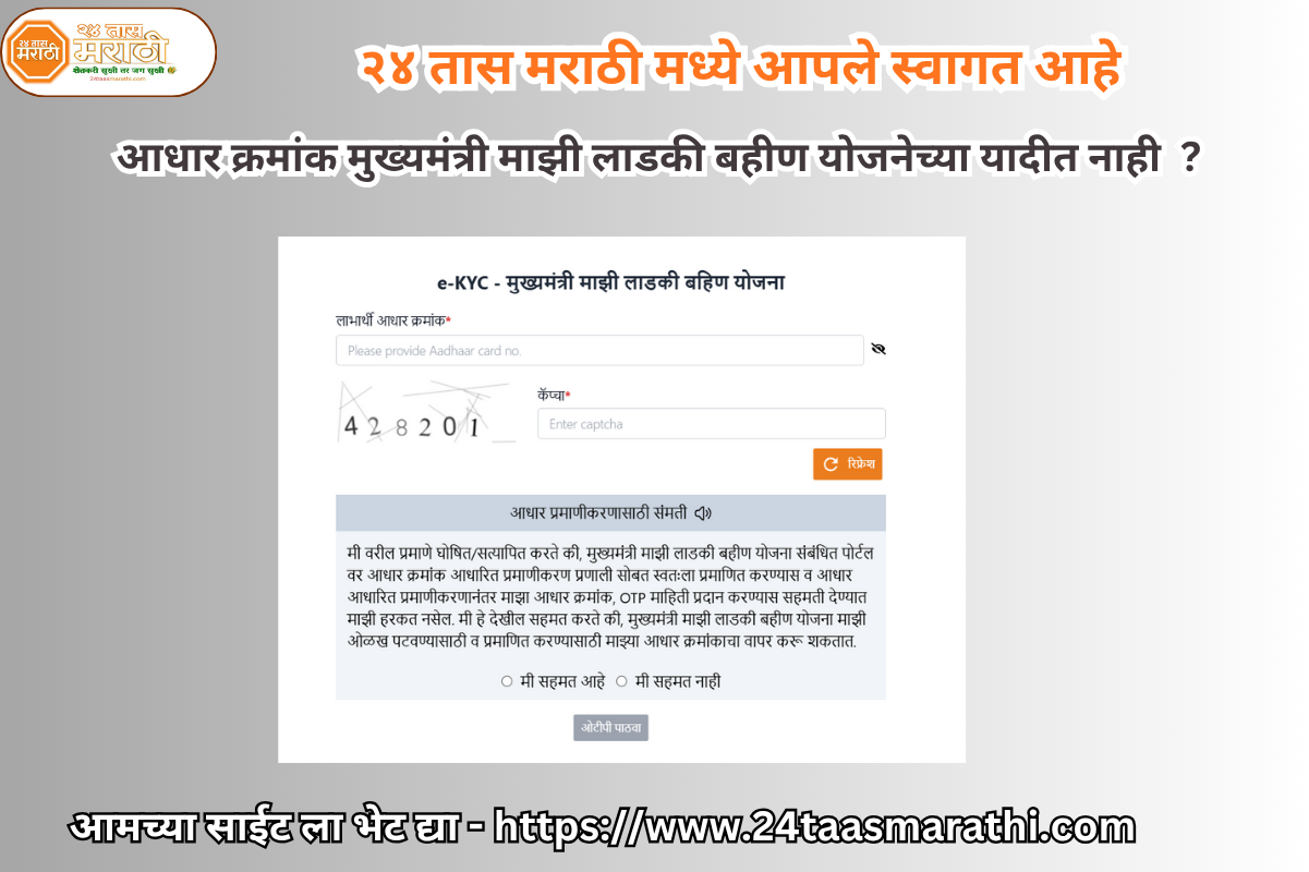 Ladki bahin ekyc error problem