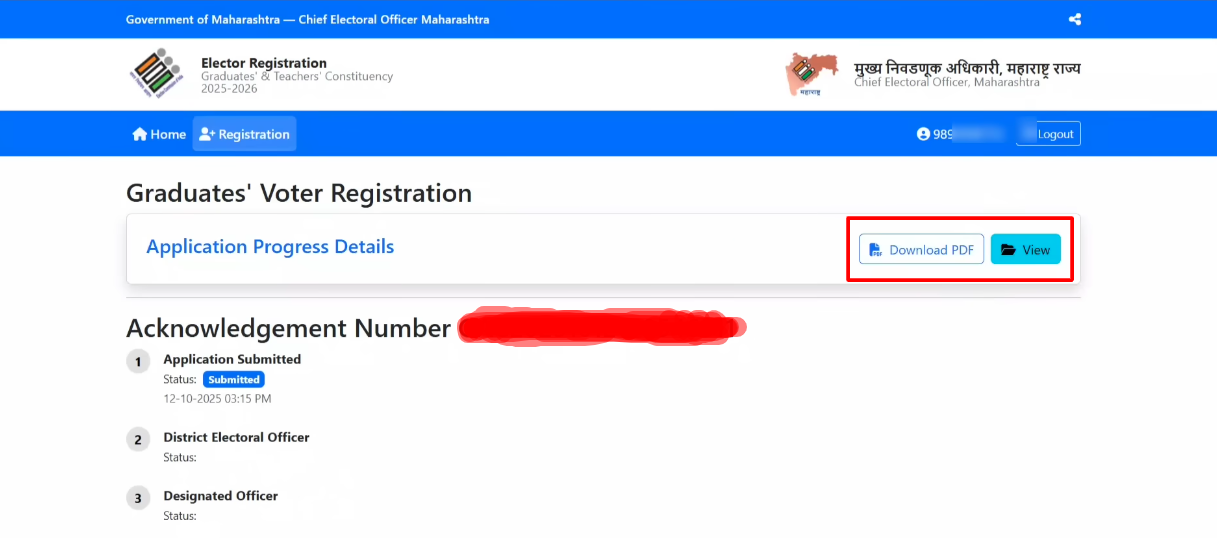 Graduate Voter Registration Online Maharashtra | Padvidhar Matdar Nondani